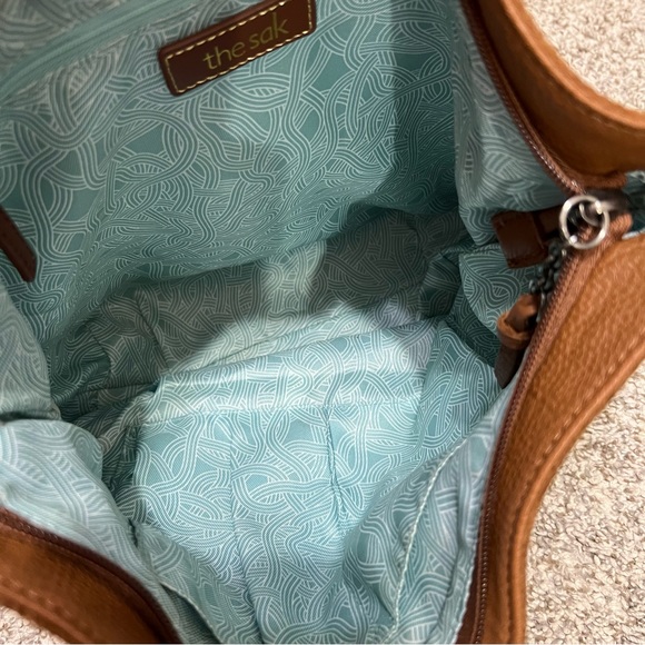 The SAK Cole Valley Brown Leather Shoulder Hobo Bag - Picture 8 of 10